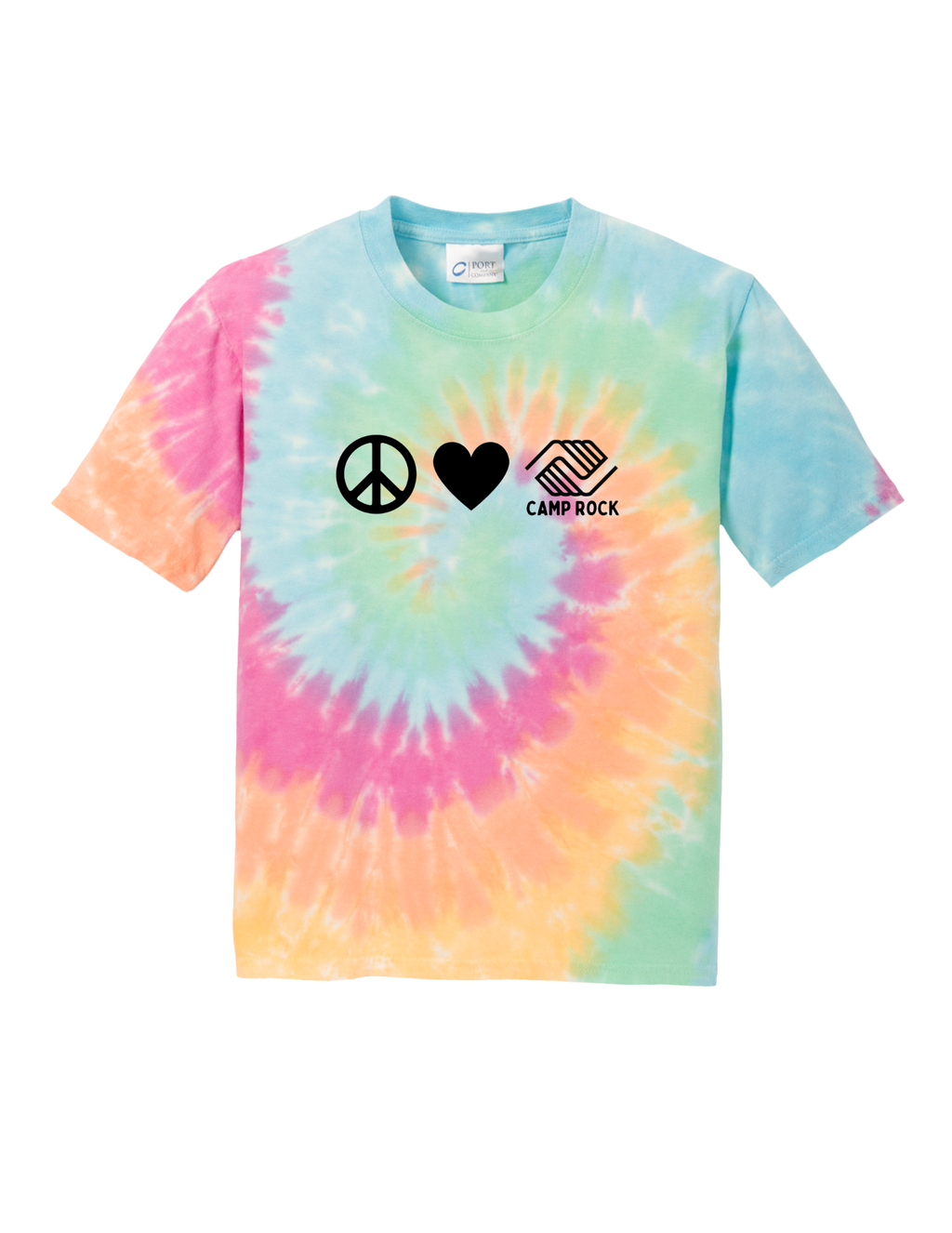 Peace, Love, Camp Rock Tie-Dye Youth Tee